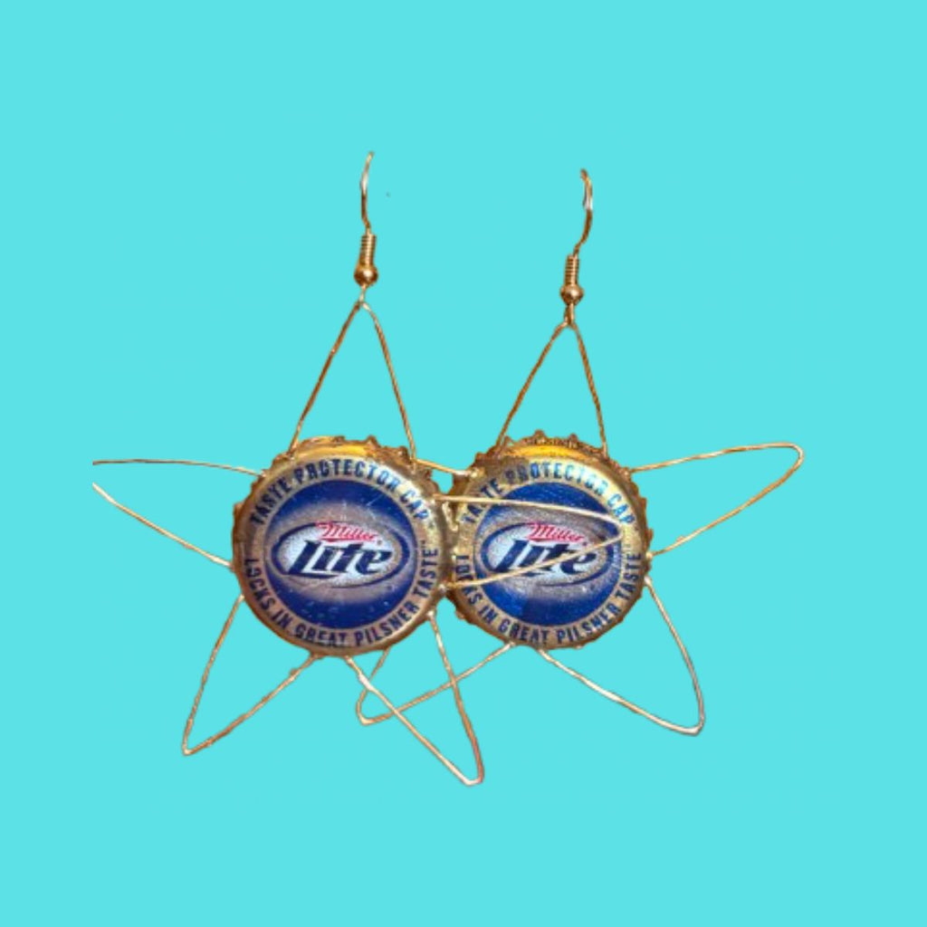 Bottle Cap Earrings - One of A Kind!