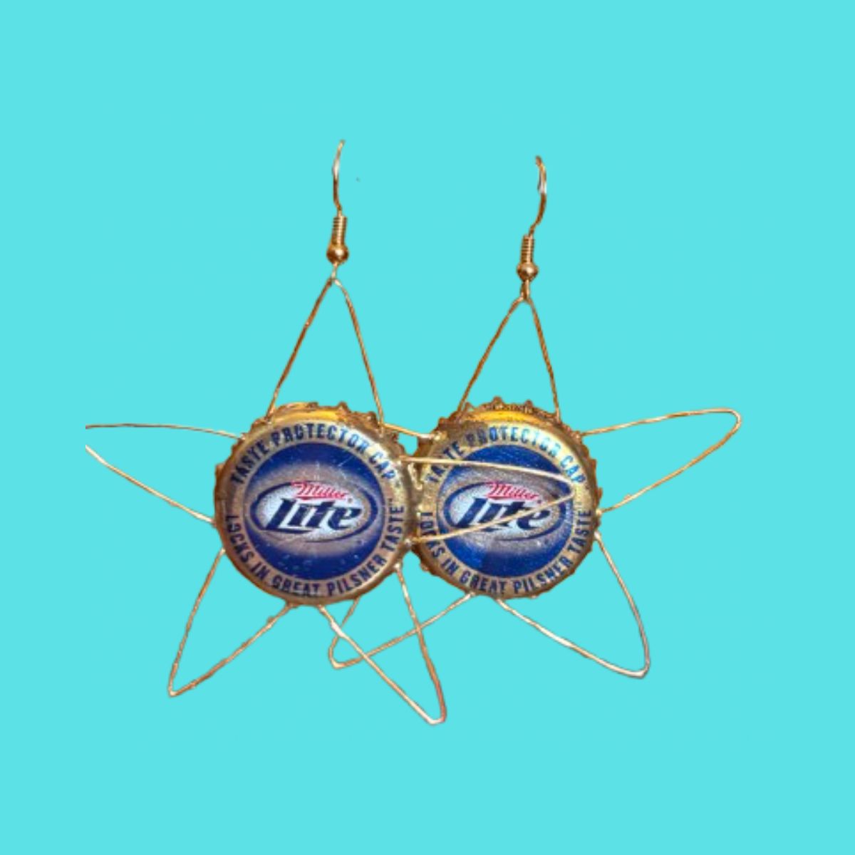 Bottle Cap Earrings - One of A Kind!