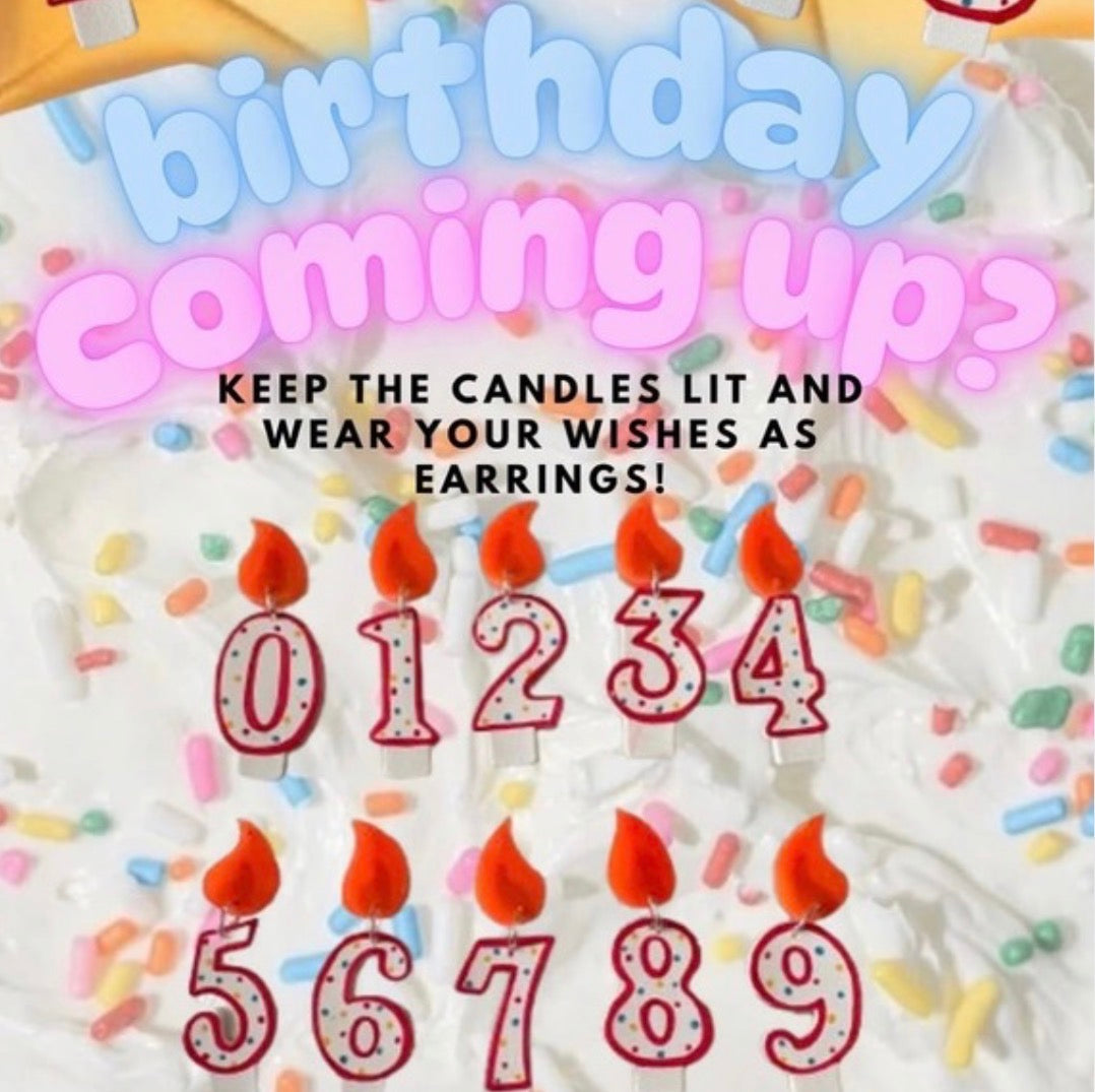 Birthday Candle Earrings