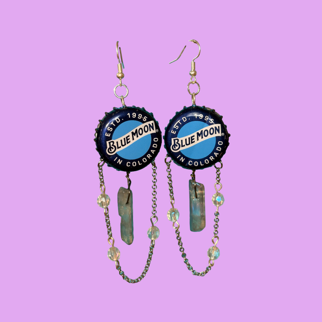 Bottle Cap Earrings - One of A Kind!