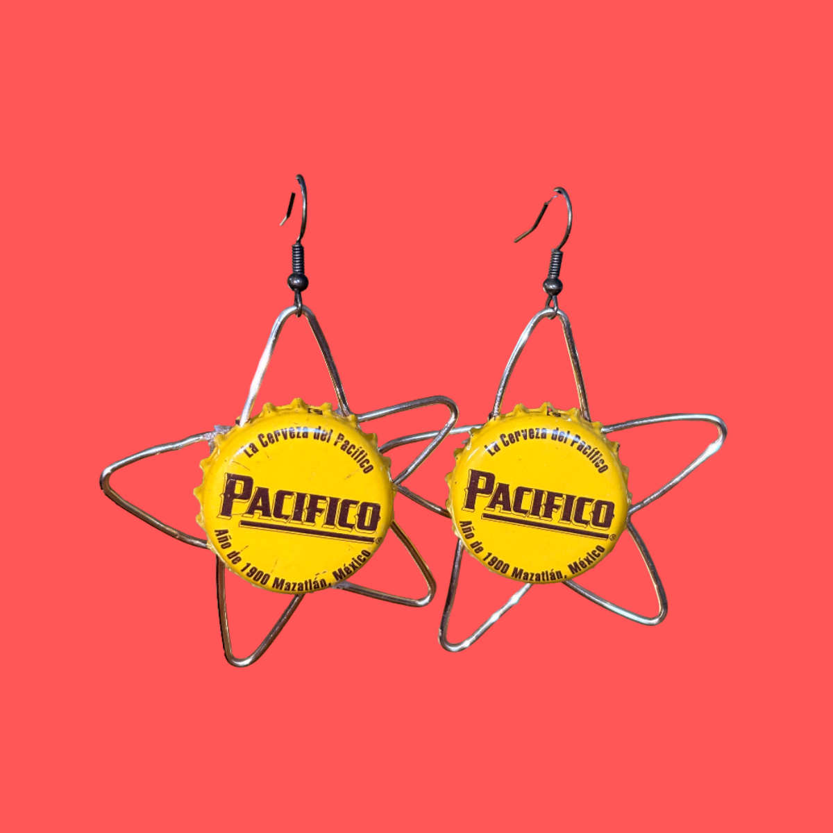 Bottle Cap Earrings - One of A Kind!