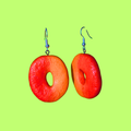 Peach Ring Earrings