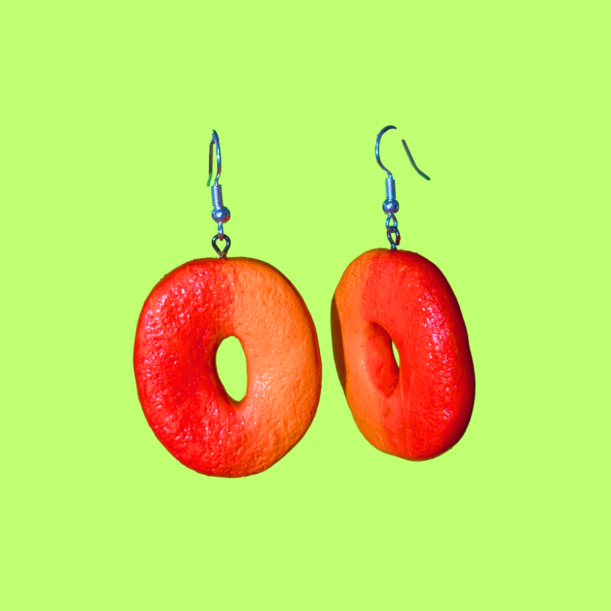 Peach Ring Earrings